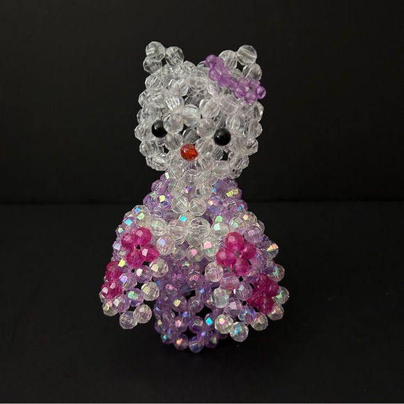 3D beaded cats - set of 2 - Picture 8 of 14